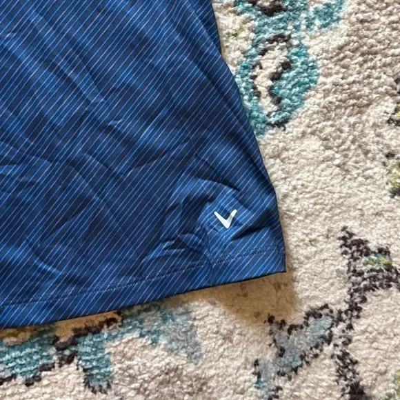 New Blue Swing Tech Callaway Men's Blue Performance Golf Shirt - Picture 3 of 7